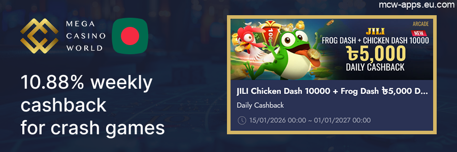MCW: 10.88% Weekly Cashback on Crash Games