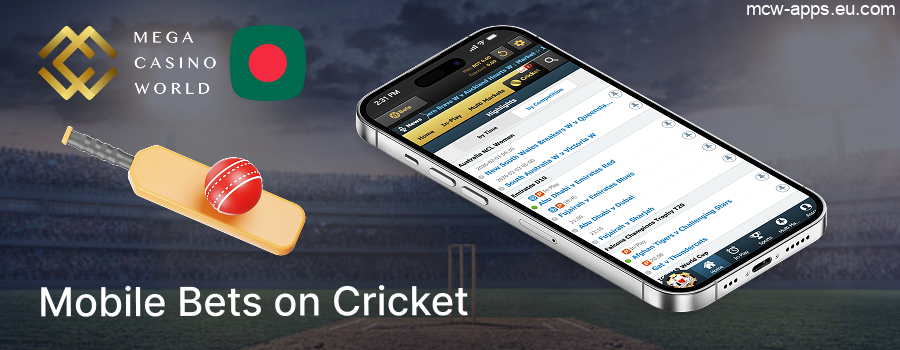 Cricket Betting on the MCW Mobile App