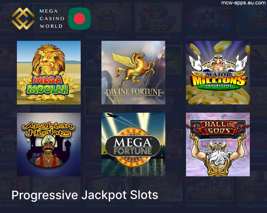 MCW slots with massive progressive jackpots